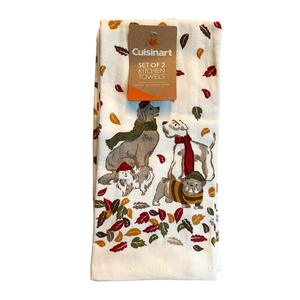 Cuisinart Dog and Fall Theme Kitchen Towels 2 Pack